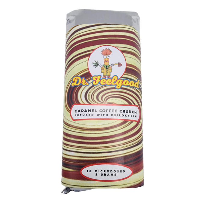 Dr. Feelgood – Caramel Coffee Crunch Chocolate Bar